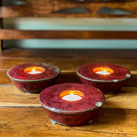 Asian Shabby Chic Tealight Candle Holders - Picture 6 of 6